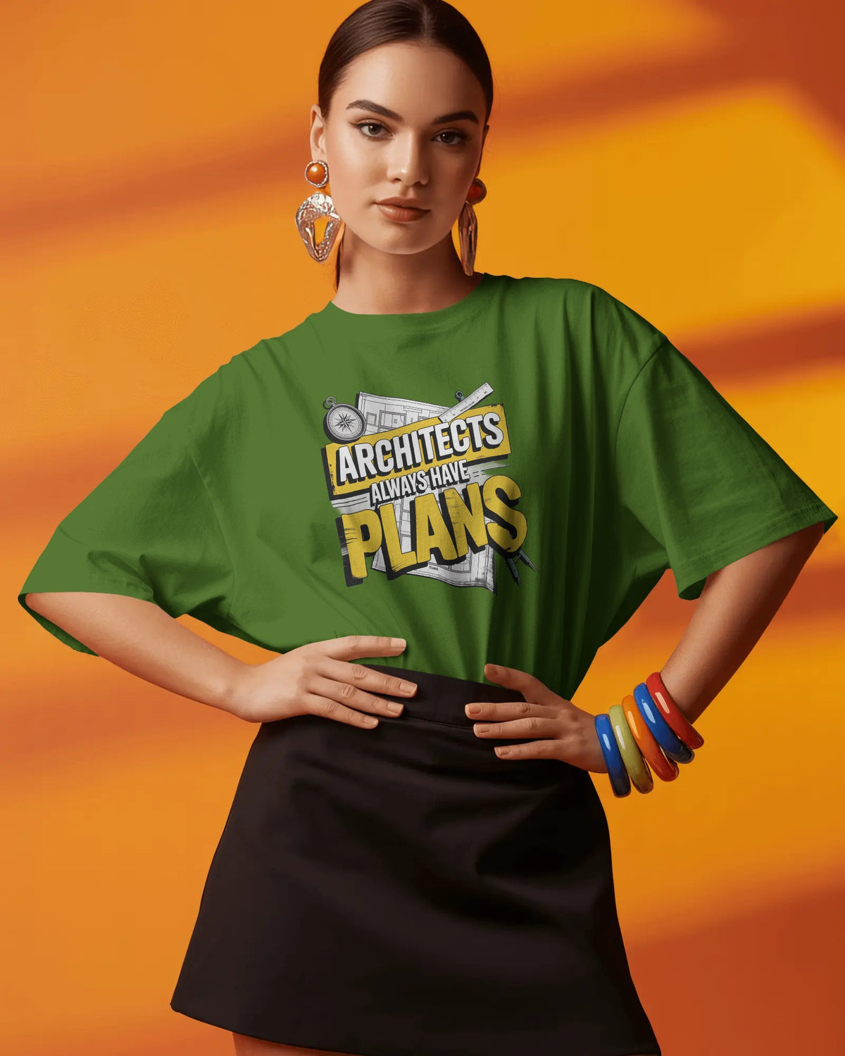 ‘Architects Have Plans’ Oversized Tee