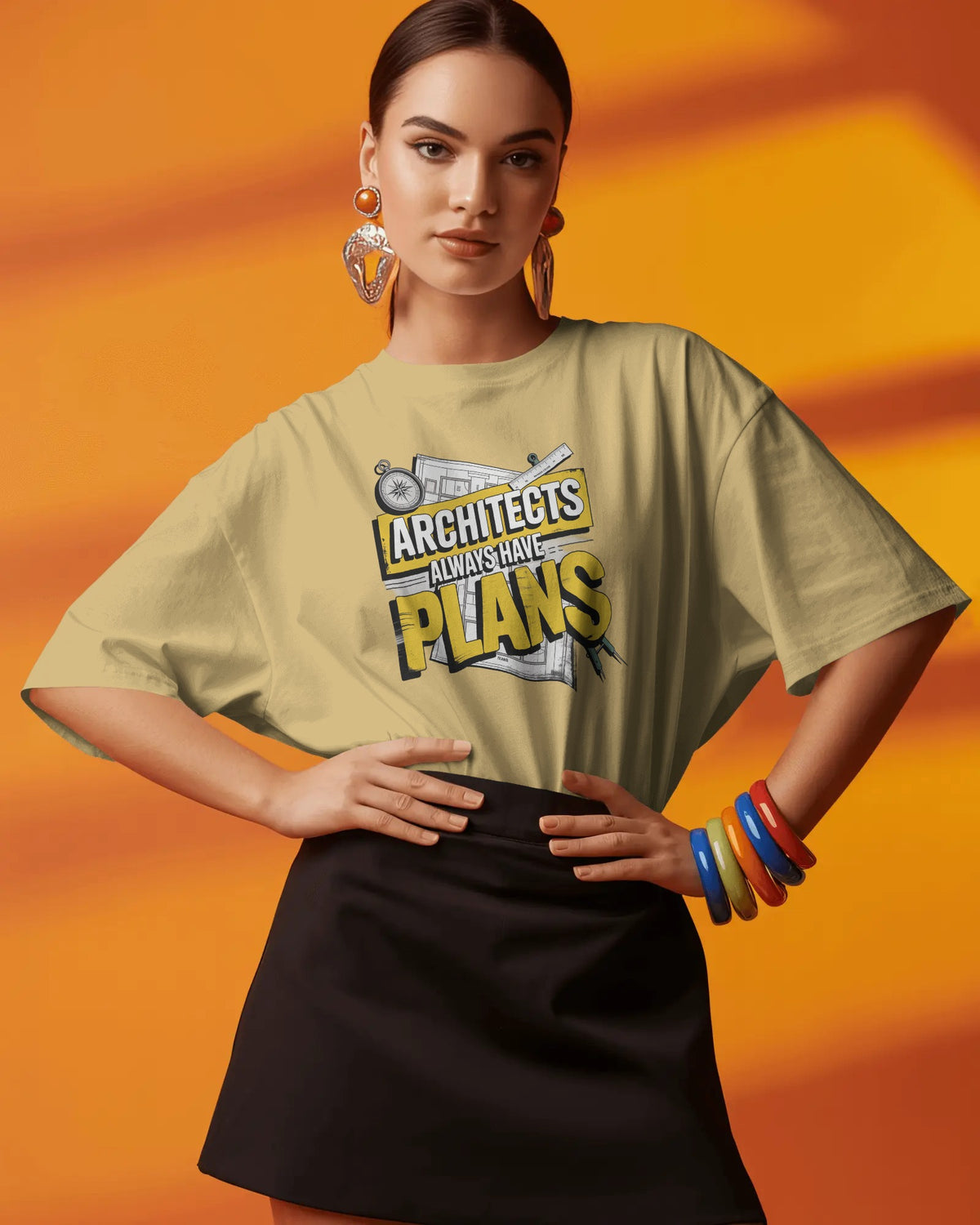 ‘Architects Have Plans’ Oversized Tee