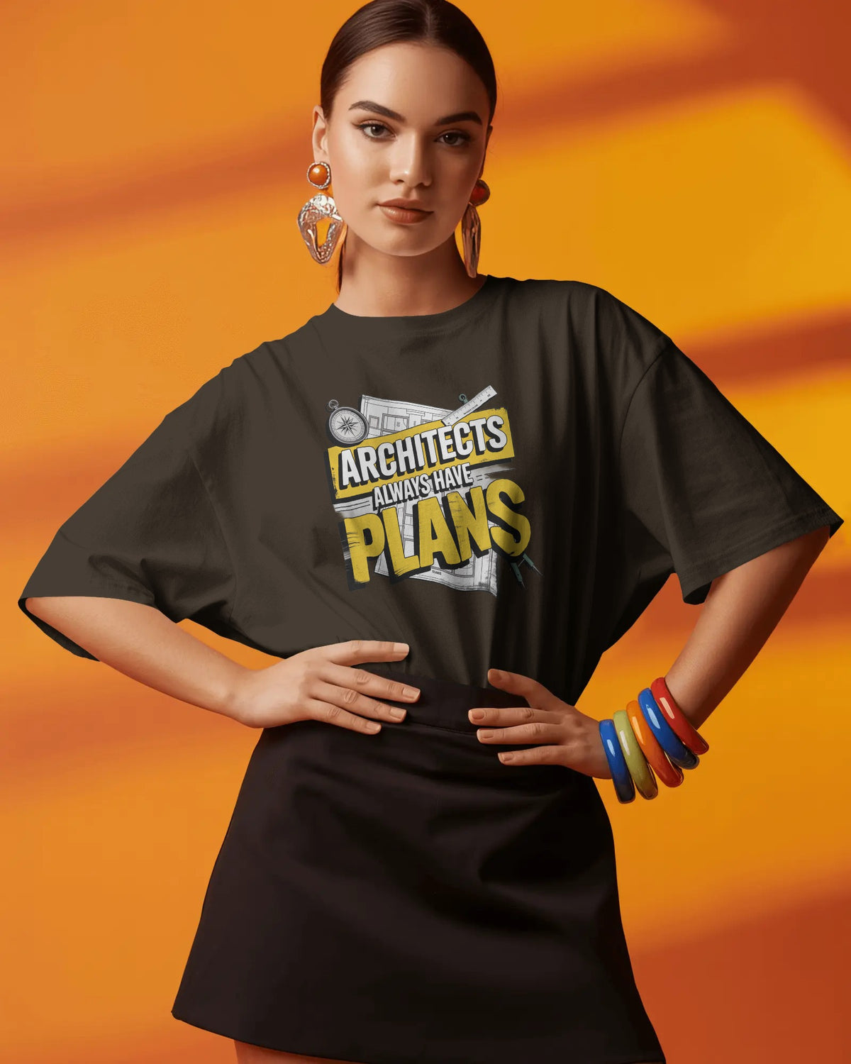 ‘Architects Have Plans’ Oversized Tee
